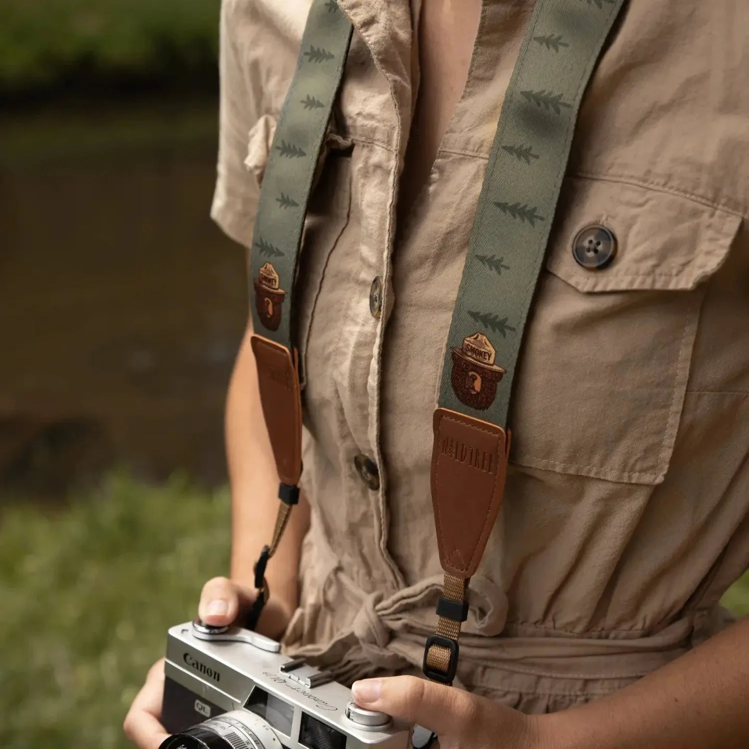 Wildtree Smokey Bear Logo Camera Strap